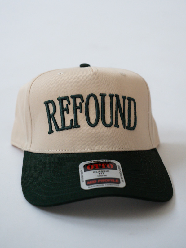 Refound Trucker Hat Puff Embroidery Forrest Green