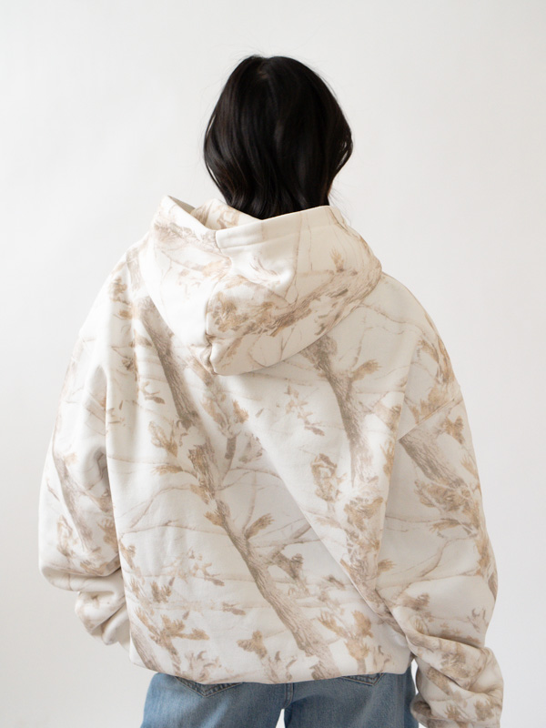 REFOUND COMFRT White Camo Hoodie SIZE XL - Image 3