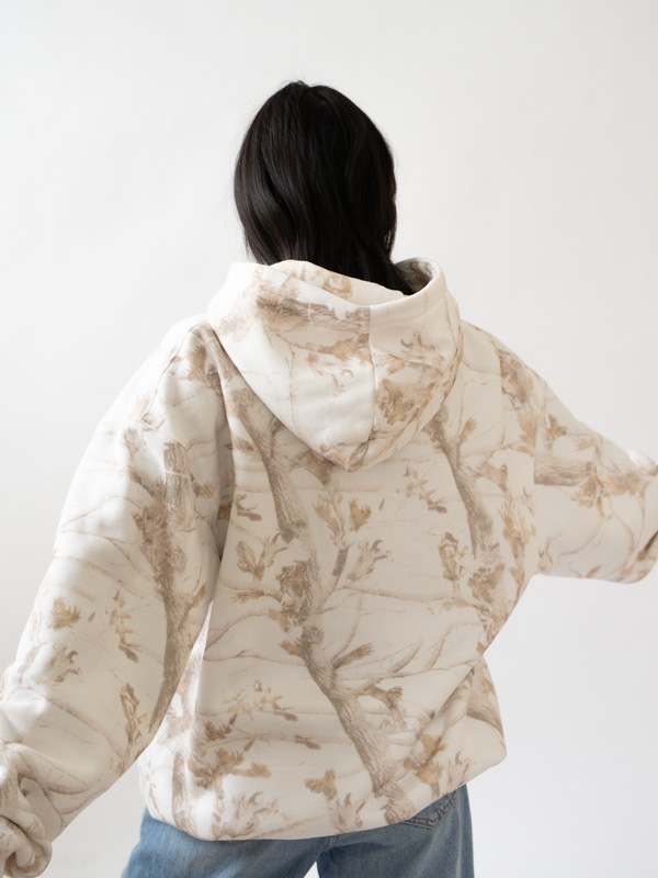 REFOUND COMFRT White Camo Hoodie SIZE XL - Image 2