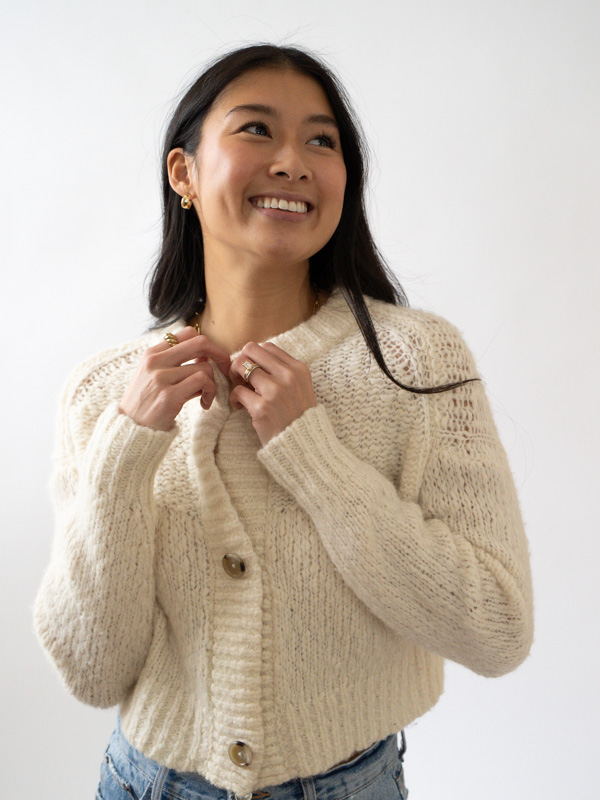 Everlane Cream Cardigan Pullover