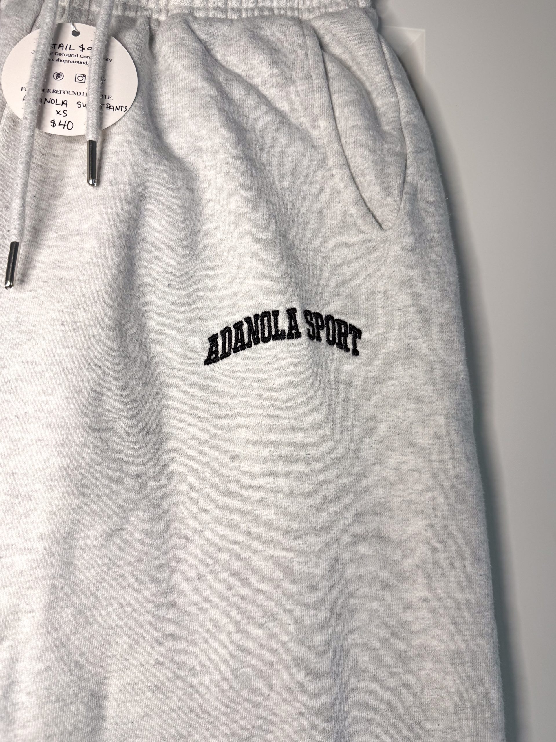 REFOUND Adanola Grey Joggers SIZE XS - Image 2